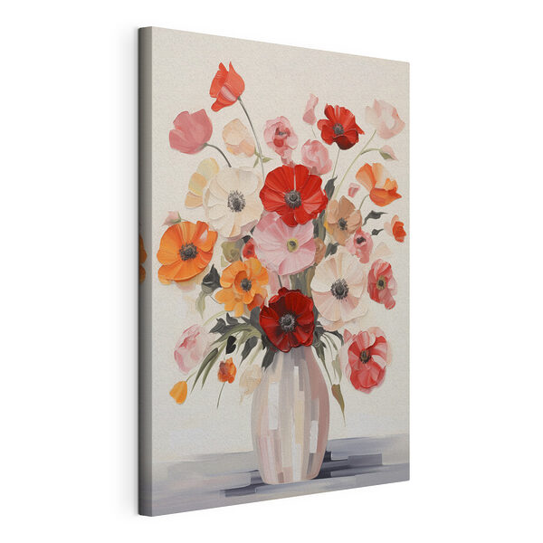 Wandbilder Gemälde von Blumen in einer Vase