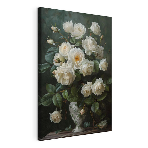 Wandbilder Elegante Rosen in verschnörkelter Vase