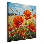 Wandbilder Canvas prints Group of red flowers