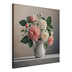 Wandbilder Canvas prints Vase of flowers on a table