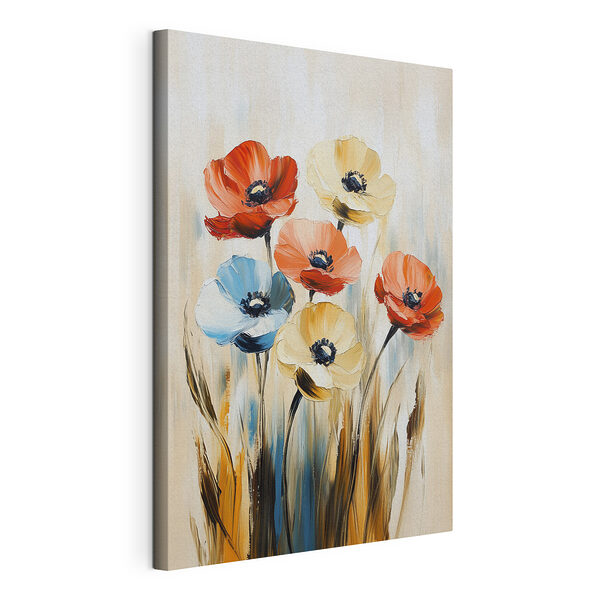 Gemälde von Blumen auf einer Leinwand Wandbilder Gemälde von Blumen auf einer Leinwand