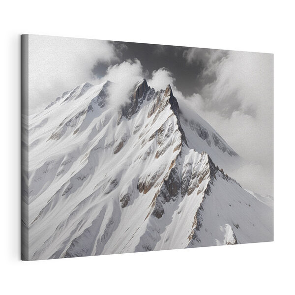 Wandbilder Berg mit Schnee und Wolken