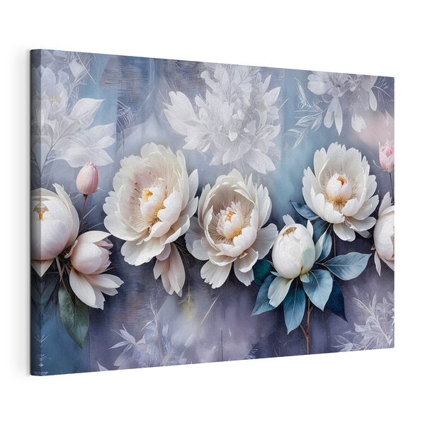 Wandbilder Gruppe von weißen Blumen
