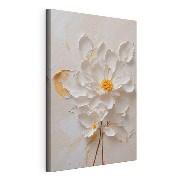 Wandbilder Wandbilder Weiße Blüte mit gelber Mitte (Artikelnummer: s40619)