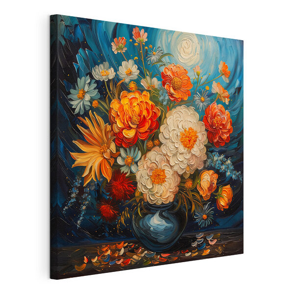 Wandbilder Gemälde von Blumen in einer Vase