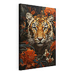 Wandbilder Tiger inmitten üppiger Orangenblüten