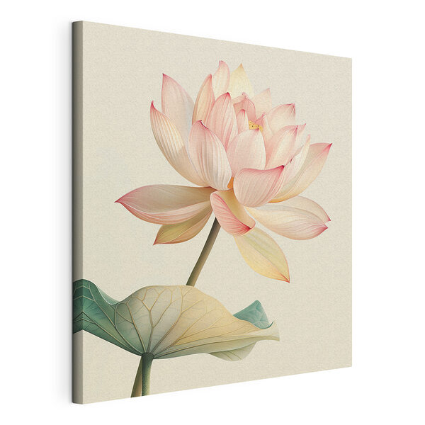 Wandbilder Eleganter Lotus in sanften Pastelltönen