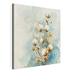 Wandbilder Aquarell von Baumwollblüten