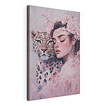 Wandbilder Frau mit Gepard
