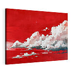Wandbilder Roter Himmel mit Wolken
