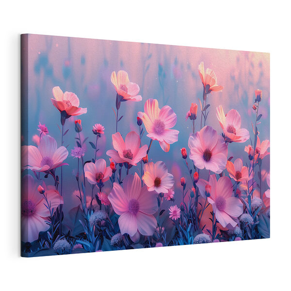 Wandbilder Wandbilder Gruppe von rosa Blumen (Artikelnummer: s40990)