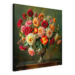 Wandbilder Vase mit Blumen auf einem Tisch