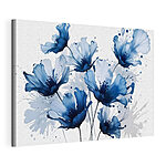 Wandbilder Gruppe von blauen Blumen