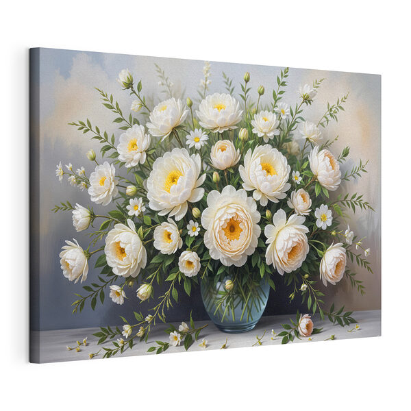 Wandbilder Wandbilder Vase mit weißen Blumen (Artikelnummer: s41101)