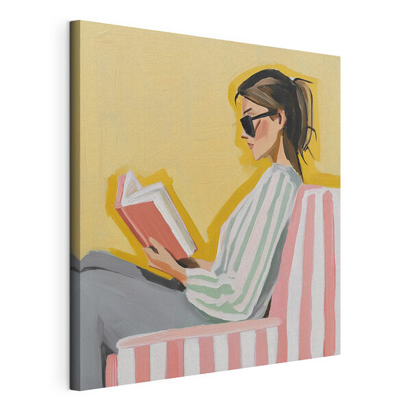 Frau liest ein Buch Wandbilder Frau liest ein Buch