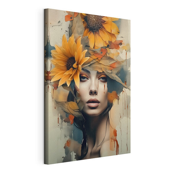 Frau mit Blumen im Haar Wandbilder Frau mit Blumen im Haar