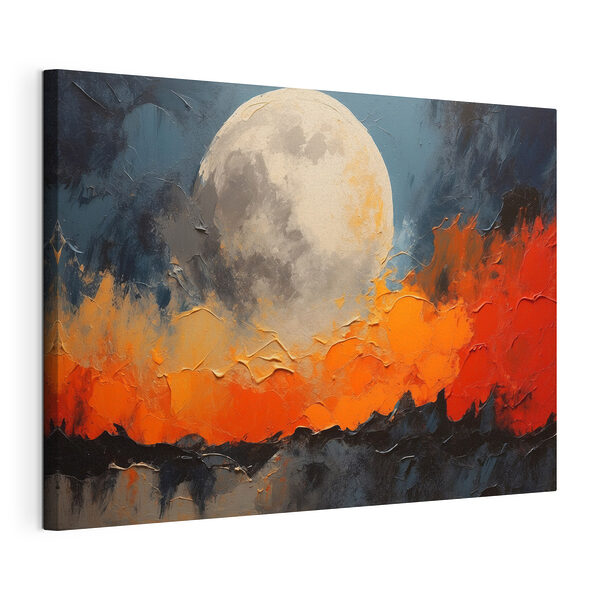 Wandbilder Gemälde von Mond und Feuer
