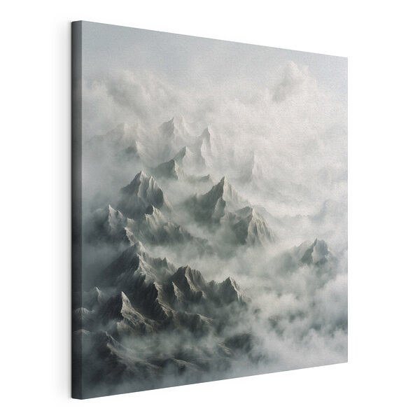 Wandbilder Bergkette mit Wolken