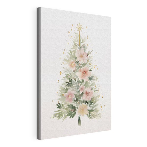 Wandbilder Aquarellmalerei eines Weihnachtsbaums