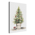 Wandbilder Aquarell eines Weihnachtsbaums