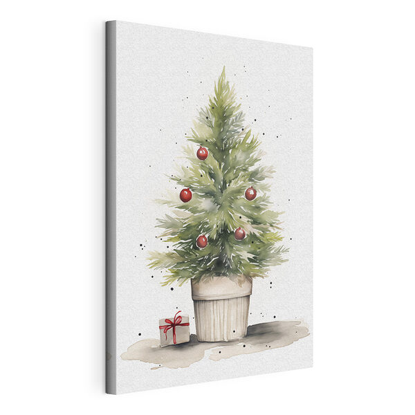 Wandbilder Aquarell eines Weihnachtsbaums