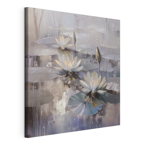 Gemälde von Blumen auf einem Teich Wandbilder Gemälde von Blumen auf einem Teich
