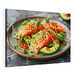Wandbilder Teller mit Essen auf einem Tisch