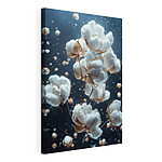Wandbilder Zarte Baumwolle blüht in sanfter Bewegung