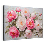 Wandbilder Gruppe von rosa und weißen Blumen