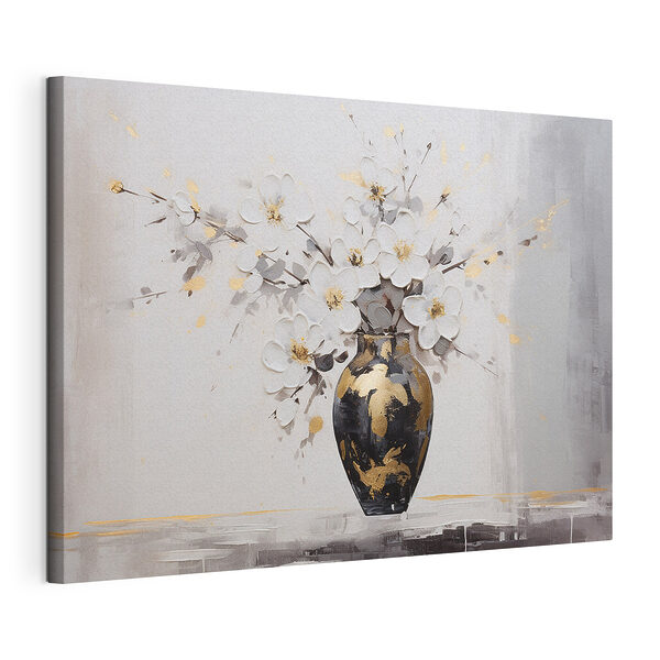 Wandbilder Gemälde von Blumen in einer Vase