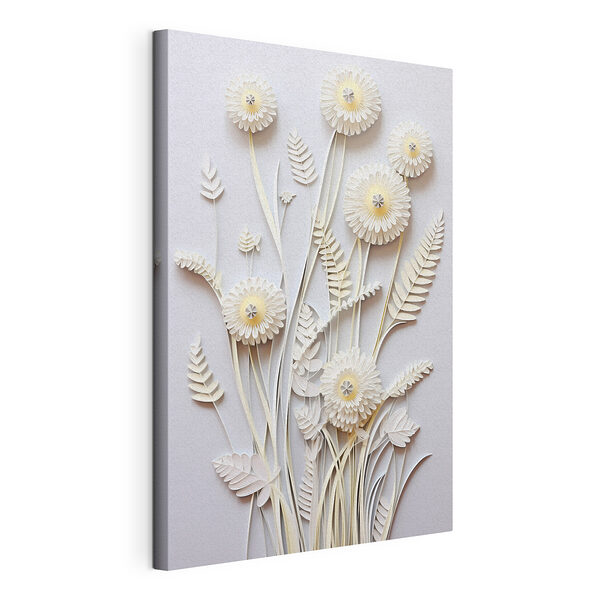 Wandbilder Wandbilder Weiße Papierblumen zum Ausschneiden (Artikelnummer: s41571)