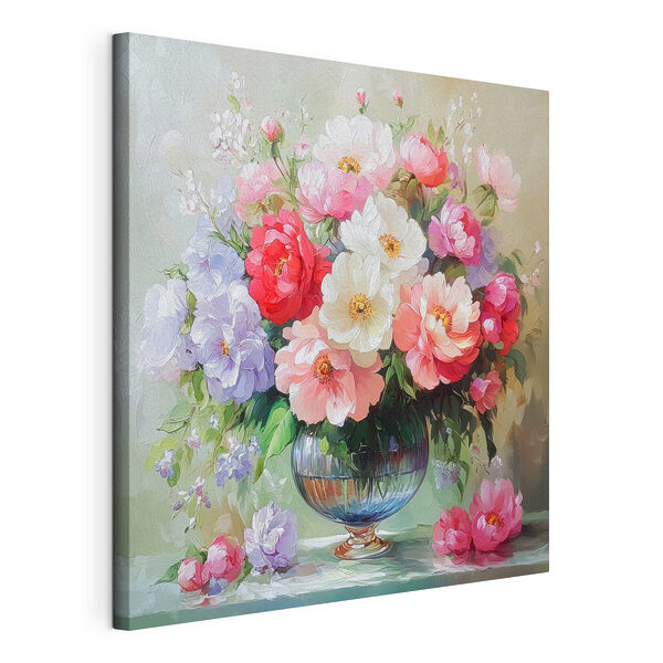 Wandbilder Gemälde von Blumen in einer Vase