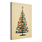Wandbilder Weihnachtsbaum mit Ornamenten