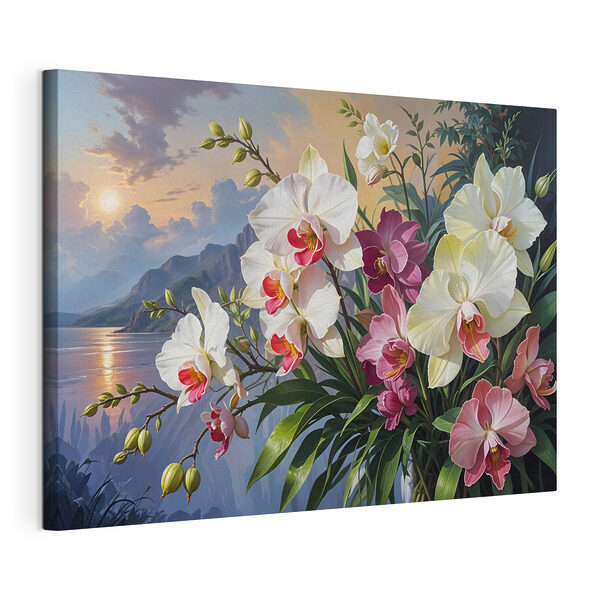 Wandbilder Gemälde von Blumen in einer Vase