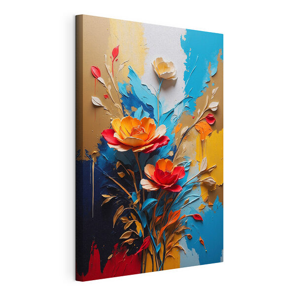 Malerei von Blumen und Blättern Wandbilder Malerei von Blumen und Blättern