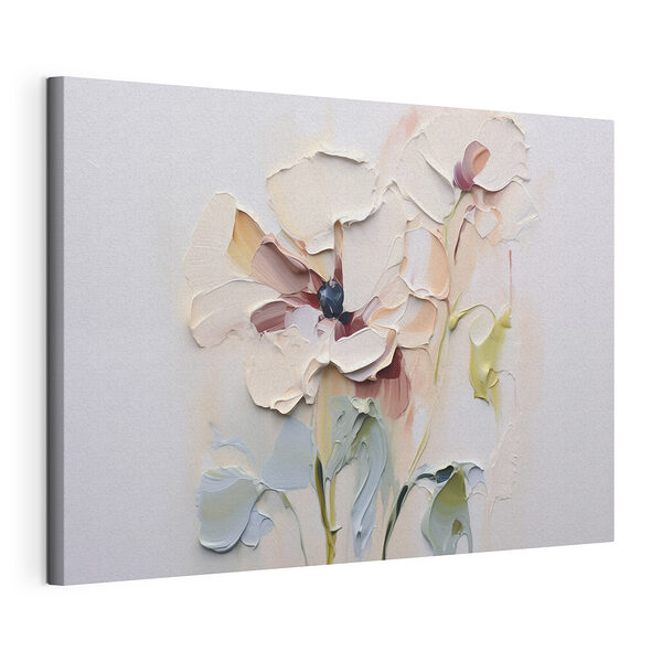 Wandbilder Wandbilder Malerei von Blumen auf einer weißen Fläche (Artikelnummer: s41850)
