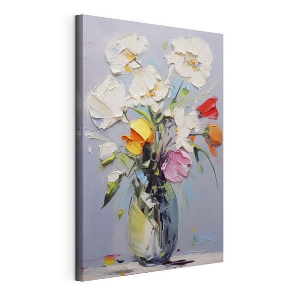 Wandbilder Gemälde von Blumen in einer Vase