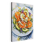 Wandbilder Essensteller mit Orangen und Avocado