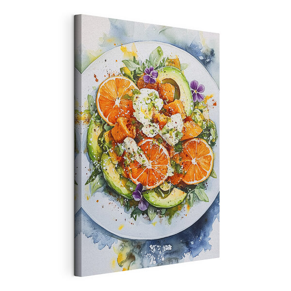 Wandbilder Wandbilder Essensteller mit Orangen und Avocado (Artikelnummer: s41959)