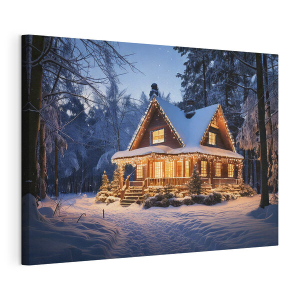 Wandbilder Beleuchtetes Haus im Schnee (Artikelnummer: s41997) Wandbilder Wandbilder Beleuchtetes Haus im Schnee (Artikelnummer: s41997)