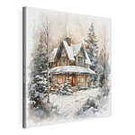 Wandbilder Haus im Schnee