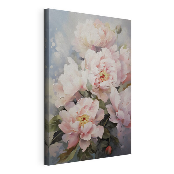 Wandbilder Gemälde mit rosa Blumen