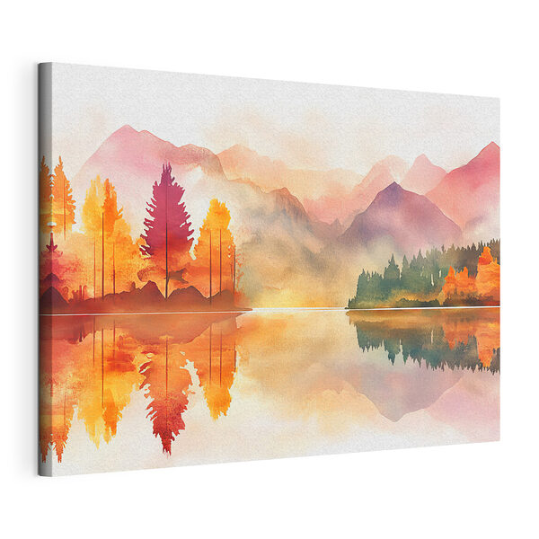 Wandbilder Aquarellmalerei eines Sees mit Bäumen und Bergen im Hintergrund (Artikelnummer: s42183) Wandbilder Wandbilder Aquarellmalerei eines Sees mit Bäumen und Bergen im Hintergrund (Artikelnummer: s42183)