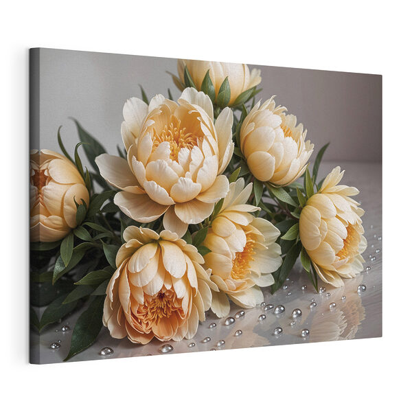 Wandbilder Gruppe von Blumen auf einem Tisch