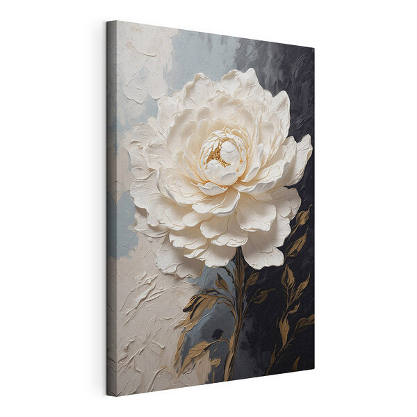 Wandbilder Wandbilder Weiße Blüte mit braunen Blättern (Artikelnummer: s42249)