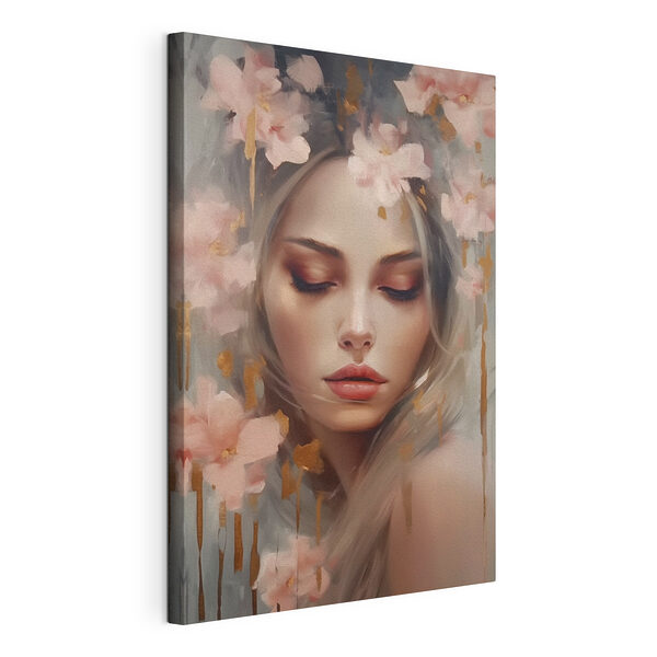 Wandbilder Wandbilder Gemälde einer Frau mit Blumen in ihrem Haar (Artikelnummer: s42299)