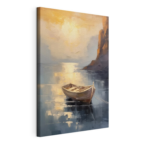 Wandbilder Bemalung eines Bootes im Wasser