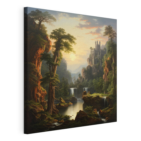 Wandbilder Wasserfall und ein Schloss in den Bergen (Artikelnummer: s42386) Wandbilder Wandbilder Wasserfall und ein Schloss in den Bergen (Artikelnummer: s42386)