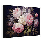 Wandbilder Gruppe von rosa und weißen Rosen