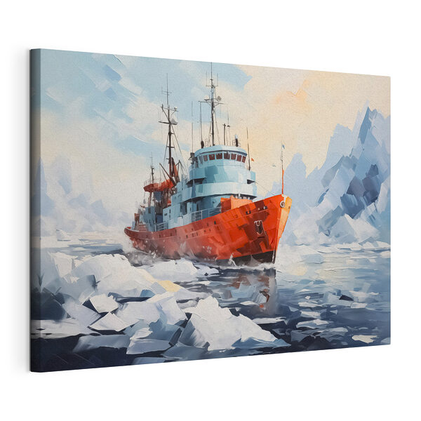 Wandbilder Gemälde eines Schiffes auf dem Wasser